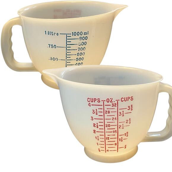 Tupperware Mix N Store Measuring Bowl 4 Cups Pitcher 32 oz 1 Liter 1288 Vintage - Picture 2 of 9